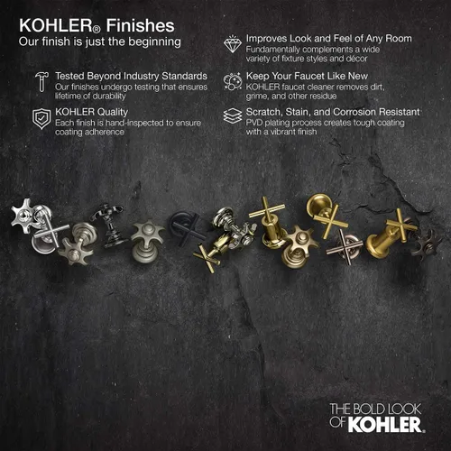 Miniatura 3 de KOHLER K-TS14423-4-BL Purist Rite-Temp - Moldura de válvula con manija de palanca, placa frontal con mango, solo molde, requiere válvula, negro mate