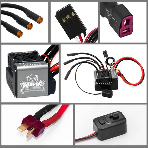 Miniatura 3 de GOUPRC 60A sin escobillas RC ESC 2-3S controlador de velocidad eléctrico impermeable con tarjeta de programación para accesorios a escala 1/10 RC