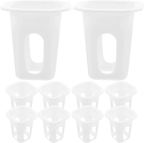 Cabilock 50 macetas de orquídeas con agujeros, 50 cestas de cultivo hidropónicas, plantas para interiores y exteriores, para suministros de jardín,