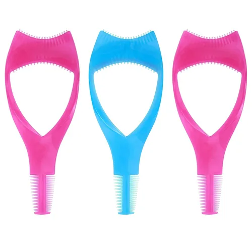 Miniatura 10 de WLLHYF 3 Pack Mascara Shield Guard Makeup Eyelash Buddy 3 in 1 Eye Lash Applicator Tool Beauty Cosmetic Mascara Separator Comb Plastic Lashes
