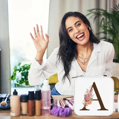 Miniatura 2 de Joyero pequeño organizador de joyas de viaje, mini joyero de viaje, soporte para joyas, artículos esenciales de viaje, regalos personalizados
