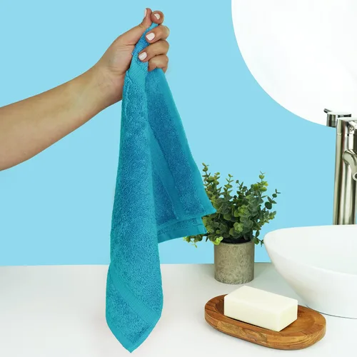 Miniatura 6 de Chakir Turkish Linens - Toallas turcas de 100% algodón, suaves y absorbentes (juego de 3 toallas personalizables, color aguamarina)
