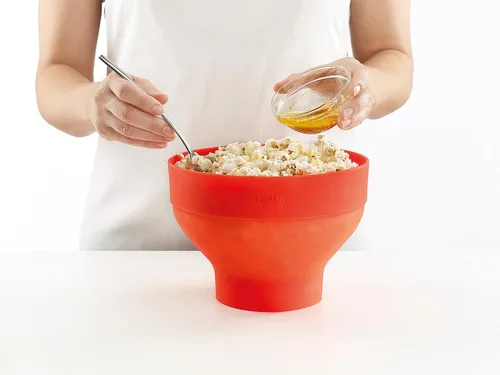 Miniatura 4 de Tazón Lekue para preparar palomitas de maíz en horno microondas/Utensilio para preparar palomitas de maíz, color rojo