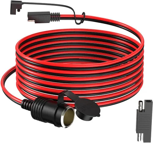 Miniatura 13 de ELFCULB Cable de encendedor de cigarrillos macho a macho, cable de extensión de enchufe de encendedor de cigarrillos de automóvil de 14 AWG 12 V