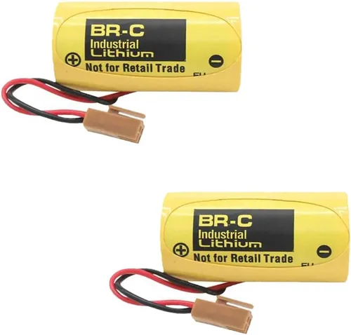 Miniatura 4 de BALOLO (8-Pack) BR-C 5000mAh 3.0V Non-Rechargeable Lithium PLC Battery for A02B-0120-K106/A98L-0031-0007/BR26500 with Brown Plug