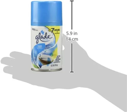 Miniatura 3 de Glade Recambio automático en aerosol, Clean Linen 6.2 oz (paquete de 6)