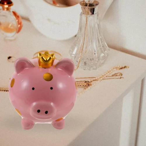 Miniatura 8 de Alcancía de cerámica con diseño de cerdo para adultos, hucha para adultos, hucha para abrir monedas, de cerámica, para niños y niñas, color rosa