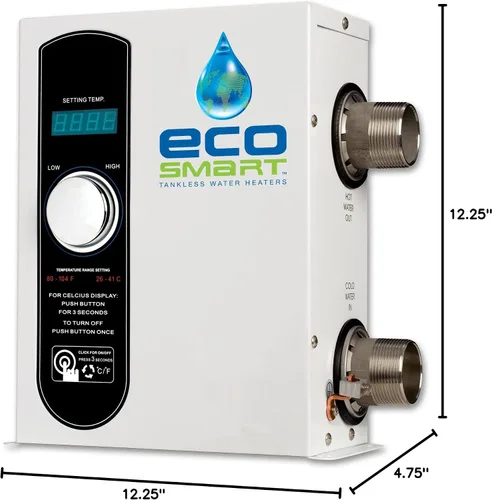 Miniatura 2 de Ecosmart 5.5 Calentador eléctrico inteligente para spa, blanco, 12 x 10.5 x 4.75
