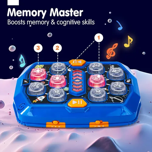 Miniatura 6 de hahaland Juguetes para edades de 5 a 7 años – Juego interactivo Whack A con sonido y tallo de luz Montessori juguete para niños de 3, 4, 5, 6, 7