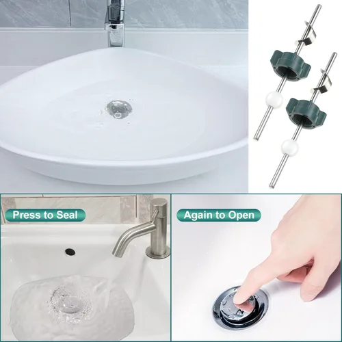 Miniatura 6 de Enhon Paquete de 3 piezas centrales emergentes para lavabo, compatible con tapón desplegable Price Pfister y otras marcas populares, compatible