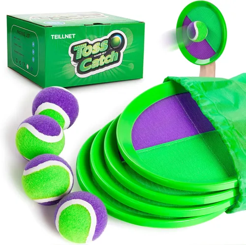 Miniatura 11 de Juego de Pelota de Lanzar y Atrapar Mejorado - Juegos Familiares Juguetes para Niños para Rellenos de Calcetín - Resistente al Agua Ideal para Playa