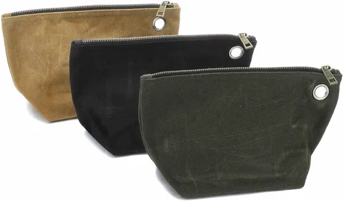 Miniatura 8 de Bolsa de almacenamiento de herramientas multiusos – Bolsas de lona encerada de 16 onzas para hombres y mujeres 1 pequeña + 1 grande Verde Verde