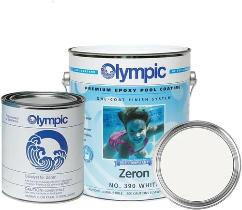Miniatura 11 de Pintura para piscina olímpica - Zeron - Azul Bikini - 1 galón - pintura epoxi de dos partes para piscina - una capa para piscinas de yeso, fibra