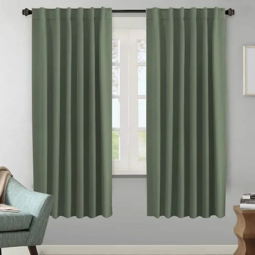 Miniatura 123 de H.VERSAILTEX Cortinas opacas con aislamiento térmico, paneles de tratamiento de ventana, cortinas opacas para oscurecer la habitación, cortinas Gris