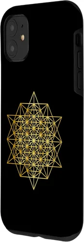 Miniatura 2 de Funda de yoga espiritual Yantra para iPhone 11 con geometría sagrada de la vida