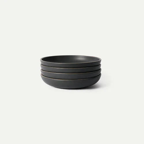 Miniatura 10 de MORA Juego de 4 platos medianos de cerámica para pasta/cuencos anchos de cerámica de 30 onzas, aptos para microondas, horno y lavavajillas, cosecha