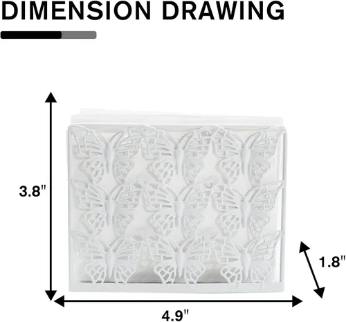 Miniatura 3 de Servilletero para mesa, marco de metal de mariposa, soporte de decoración de mesa de comedor, dispensador de servilletas ideal para mesas de cocina