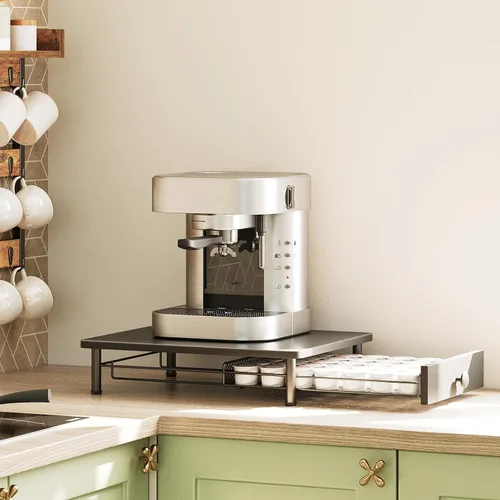 Miniatura 2 de YATINEY Soporte para cajones de cápsulas de café, cajón de cápsulas de café para taza K, organizador de almacenamiento de cápsulas de café de Negro