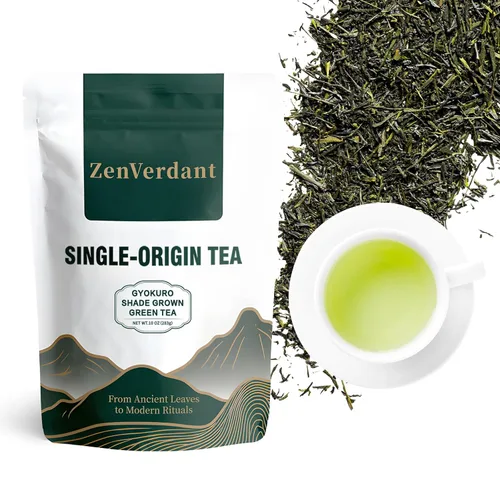 Miniatura 8 de ZenVerdant USDA - Té verde orgánico Dragon Well de 12 onzas, hoja suelta Hangzhou Longjing de alta calidad, cosecha de primavera, fresco, tierno