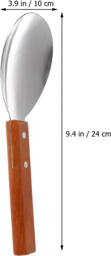 Miniatura 5 de 2 espátulas japonesas de arroz versátil antiadherente para servir con mango de madera, cucharada de tofu para el hogar y la cocina, grande