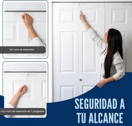 Miniatura 6 de Safety Innovations - Cerradura de puerta plegable (paquete de 2) - Protección para armarios, puerta plegable a prueba de niños y mascotas