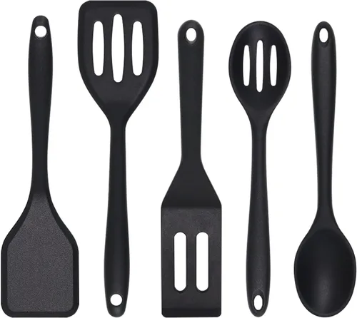 Miniatura 7 de Mini espátula de silicona, 4 piezas, girador de silicona de tamaño pequeño, fácil de limpiar, espátulas de brownie, mini volteadores