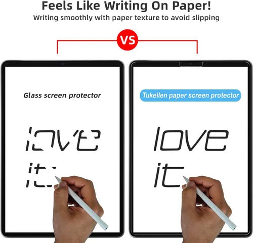 Miniatura 3 de Tukellen Protector de pantalla de papel para iPad Pro de 12.9 pulgadas (2022, 2021 y 2020 y 2018) para dibujar y escribir se siente como en papel
