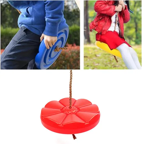 Miniatura 3 de Columpio de disco, cuerda de disco resistente para accesorios de patio de recreo (rojo)