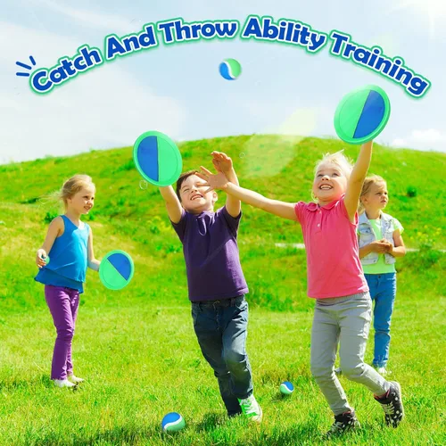 Miniatura 4 de Charniol Juguetes para niños, juego de lanzar y atrapar, juego de playa, juegos deportivos de pelota al aire libre, juguetes de nailon para niños
