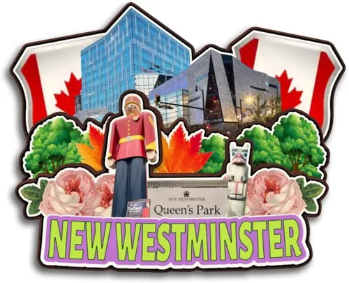 Miniatura 16 de Surrey British Columbia Canadá - Imán para nevera de madera 3D hecho a mano para viaje, ciudad recuerdos, nevera, regalo para decoración del hogar