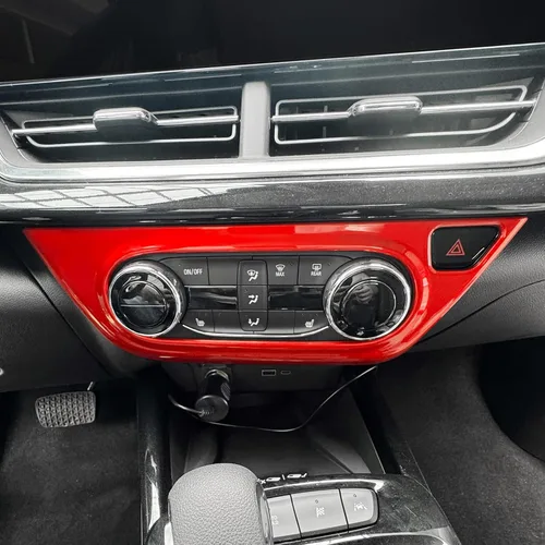 Miniatura 8 de YOUTOOCAR Cubierta de panel de botón de CA compatible con accesorios Chevrolet Trax 2024-2026 (patrón de fibra de carbono)