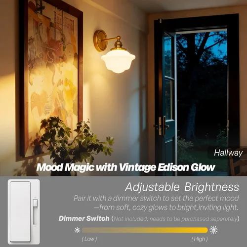 Miniatura 5 de Aplique de Pared Dorado, Luz Vintage para Tocador de Baño, Modernos Apliques de Vidrio Esmerilado Blanco Lechoso, Luces de Pared de Latón para Sala