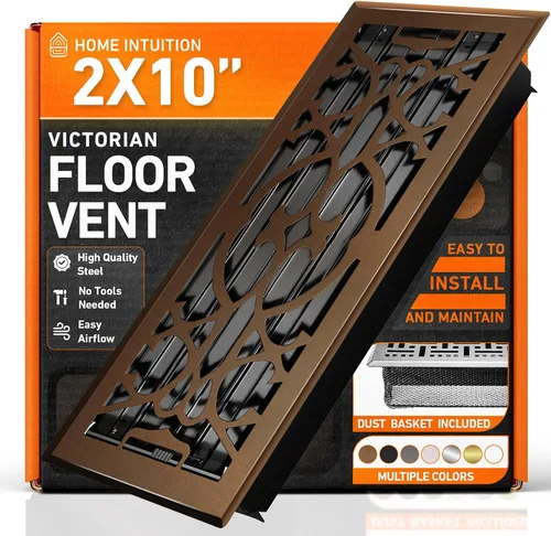 Miniatura 37 de Cubiertas de Ventilación de Piso 4X10 Registro de Piso con Cubierta de Malla Trampa, Calor y Aire, Ventilación de Piso Metálica Transitable