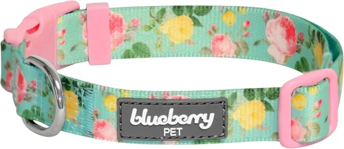 Miniatura 13 de Blueberry Pet Collar de perro de teñido anudado lila, tamaño pequeño ajustable, cuello de 12 a 16 pulgadas, collar impreso para mascotas para perros