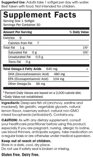 Miniatura 5 de Suplemento prenatal de Garden of Life con omega 3. Contiene 30 cápsulas de aceite natural de pescado Minami, MN0396, 1, 1