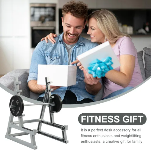 Miniatura 5 de Soporte para Barra de Halterofilia Porta Lápices, Soporte para Barra de Sentadillas Porta Lápices para Entusiastas del Fitness y Fans