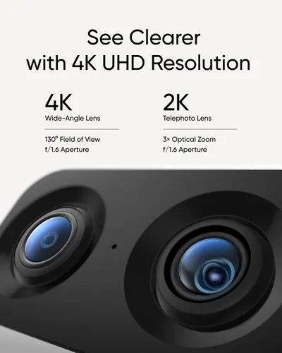 Miniatura 9 de eufy Security Cámara Interior S350, Cámaras Duales, Cámara de Seguridad 4K UHD con Zoom 8×, Cámara 360°, Monitor de Bebé, Cámara para Mascotas
