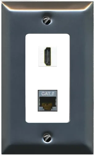 Miniatura 2 de RiteAV Placa de pared HDMI y Cat7 - 1 banda [marrón/marrón]