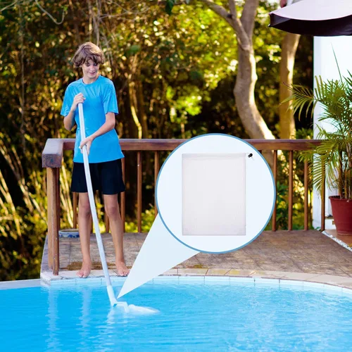 Miniatura 7 de Boao Paquete de 6 bolsas de malla fina para aspiradora de piscina, bolsa de malla fina de nailon de 9 x 13.8 pulgadas, bolsa de repuesto
