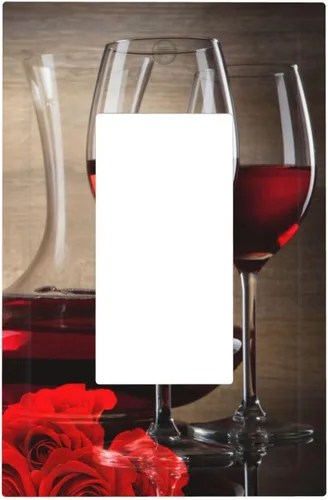 Miniatura 2 de Cubiertas de Tomacorrientes Copa de Vino Copas de Vino Rosa Roja Placa de Pared de 1 Gang Cubierta de Interruptor de Luz Basculante Individual