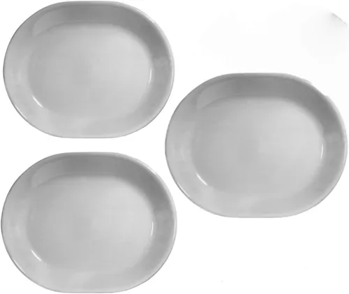 Corelle Livingware - Plato para servir de 12-1/4 pulgadas, color blanco escarcha de invierno, paquete de 3 unidades