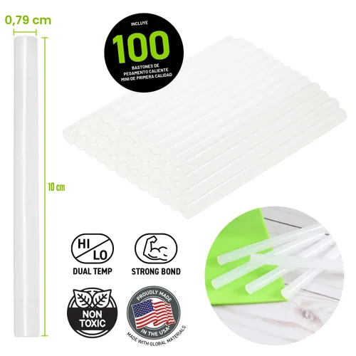 Miniatura 3 de Surebonder DT-100 pegamento pequeño en barra multiuso, fabricado en Estados Unidos, para toda temperatura, de 5/16" de largo y 4" de ancho, barras