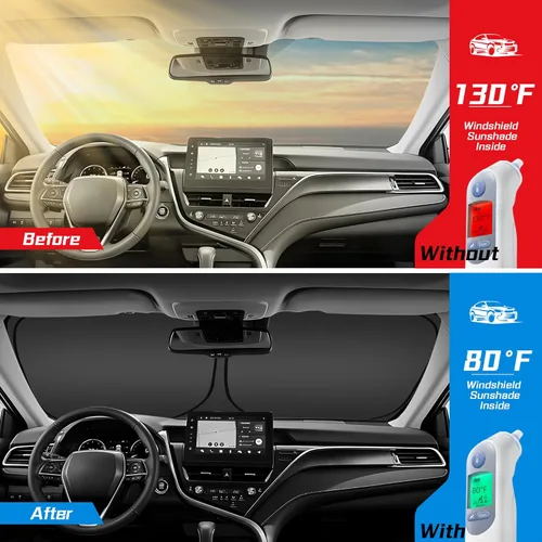 Miniatura 2 de ARISMOTOR - Parasol plegable para parabrisas para Honda Civic 11.ª generación 2022-2025 2026, protector de visera de sol personalizado para ventana