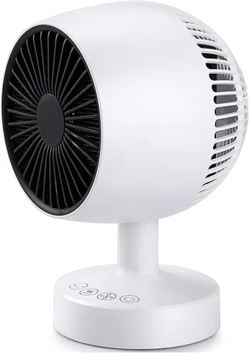 Calentador de espacio, calentador de espacio pequeño, calentador de escritorio de 1200 W para oficina, oscilación lateral de 160°, 3 marchas Blanco