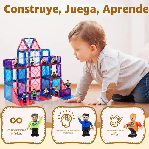 Miniatura 4 de 15 piezas de figuras magnéticas de personas para niños, personas magnéticas perfectas para bloques de construcción de azulejos magnéticos, juguetes