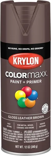 Miniatura 32 de Krylon K05599007 COLORmaxx Pintura en aerosol y base para uso en interiores y exteriores, color gris brillante para maquinaria, 12 onzas