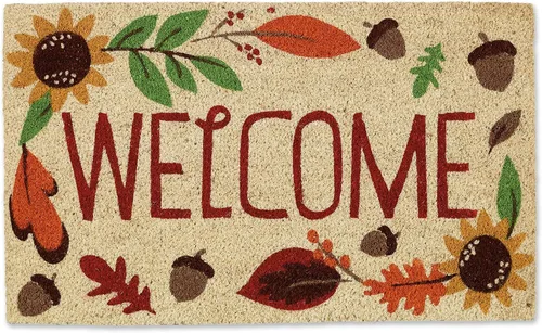 Miniatura 8 de DII Felpudo de bienvenida al aire libre de fibra de coco natural para Acción de Gracias y otoño, decoración de porche, 17 x 29 pulgadas, dar gracias
