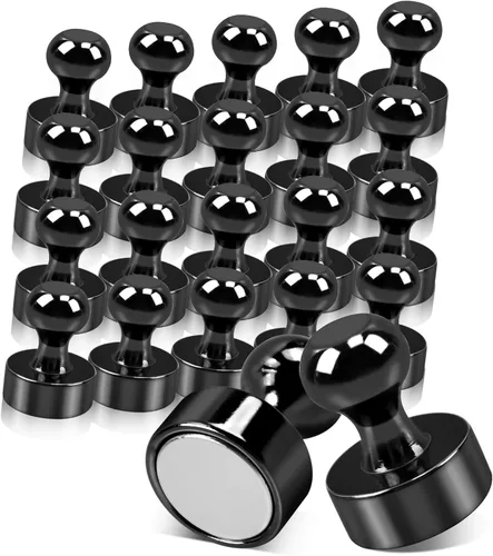 Miniatura 12 de Paquete de 28 imanes de neodimio fuerte de 0.394 x 0.594 pulgadas para pizarra blanca, imanes de tierras raras pequeños imanes magnéticos