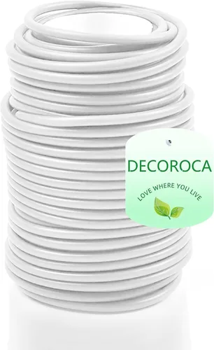 Decoroca Lazos Suaves para Plantas de Soporte - 65.6' Alambre para Plantas Reutilizable Impermeable, Giro de Jardín, para Plantas de Interior y