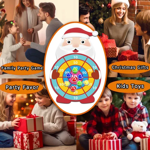 Miniatura 7 de 30” Juguetes de Juegos de Navidad para Niños, Gran Juego de Dardos de Santa Claus, Suministros de Fiesta de Navidad para Interior y Exterior